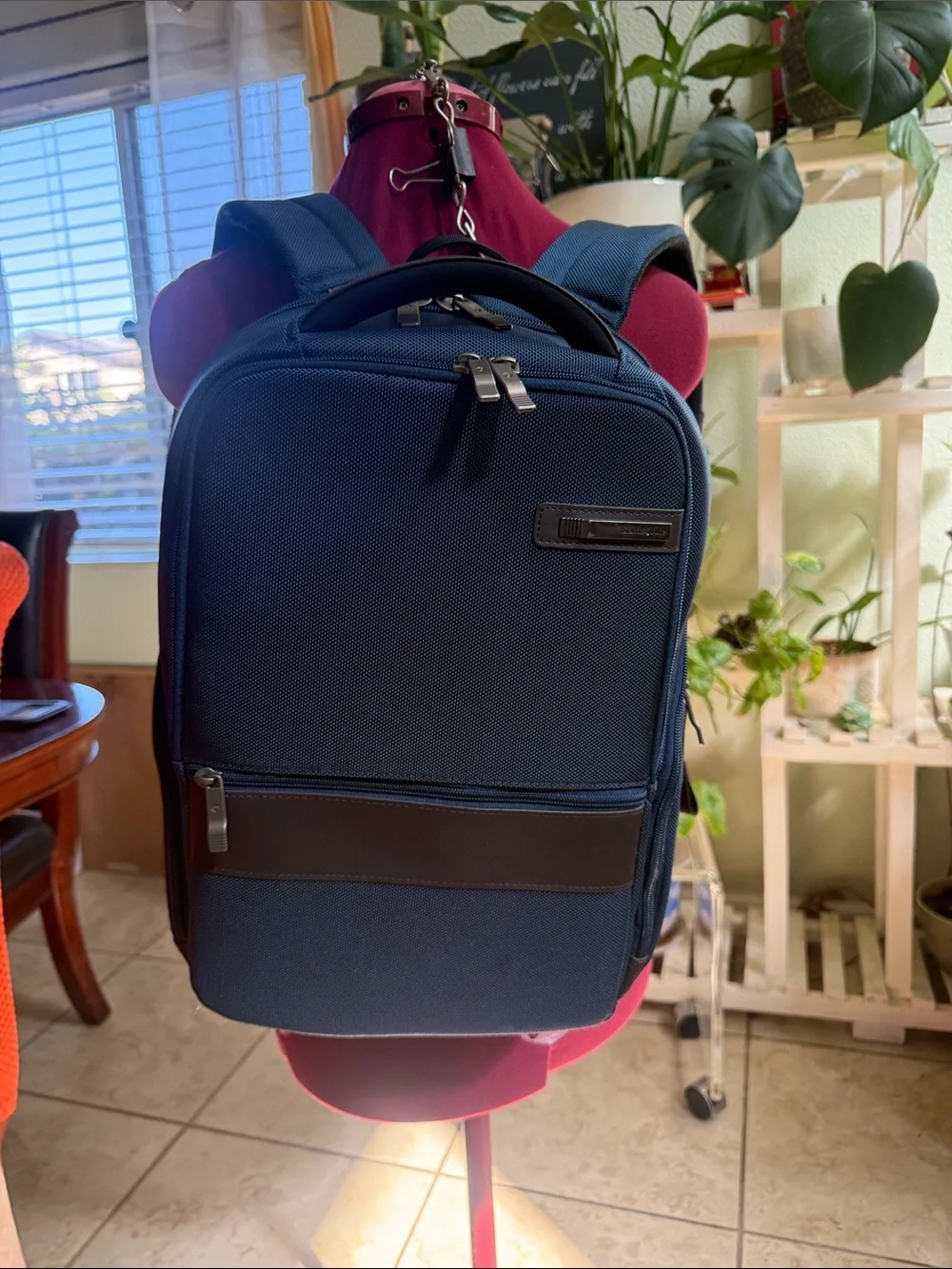 Samsonite Kombi Business Backpack, Navy/Blue- pre-owned